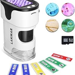 LAKWAR Portable Digital Microscope for Kids & Adults, 200~1000X Pocket Handheld Microscope with Slide Kit, Photo and Video Capture with 2’’ HD Screen and 32G Micro SD Card-image-48