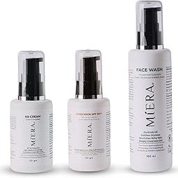 MIERA Sun Safe & Glow Kit Combo | Face Wash, BB Cream SPF 15 & Sunscreen SPF 50++ | Cleanse, Protect & Glow-22