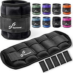 Sportneer Ankle Weights, Adjustable Ankle Weights Wrist Straps, 0.23-0.9Kg For Each,0.45-1.8Kg For 2 Pack, Ideal For Fitness Walking Running Jogging Exercise Gym Workout Men&Women Kids-image-29