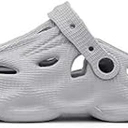 Men's Classic Casual Clogs/Sandals with Adjustable Back Strap for Adult | Comfortable & Light Weight Men's Comfort Clogs (Grey)-34