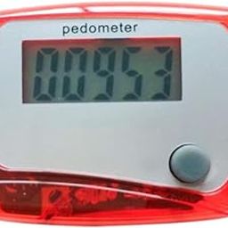 Portable Counter Mini Digital LCD Pedometer Sports Walking Running Step Counter Meter Walking Distance Miles, Daily Target Monitor, Exercise Time, Calorie Counter Red-14