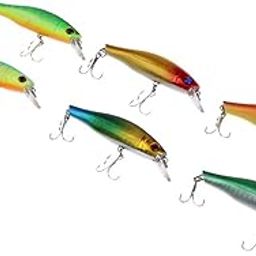 bnf® 6 Pieces Crank Bait Poly Hard Lures 8cm Fishing Baits Crankbait Wobblers Plug Freshwater Fishing Lures Set | Fishing | Baits, Lures & Flies | Crankbaits-image-60