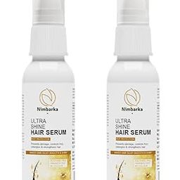 Nimbarka Hair Serum for Men & Women Controls Frizz | Prevants Split Ends| Detangles Hair | Regular use Hair Serum for Dry & Wet Hair | Soft & Silky Touch | 45ml Pack of (1)-39