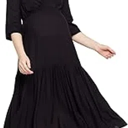 nabia Women Black Solid Pre and Post Pregnancy/Maternity Dress-picture-17