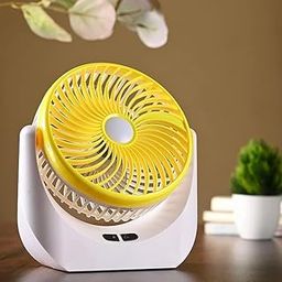 NestPlay Mini Fan with LED Lighting | Rechargeable Fan | USB Charging Fan | 4-hours Battery Backup | 3 Fan Speed | 2-Light Brightness Setting | High Speed Portable Table Fan-11