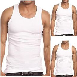 White baniyan for Men Half Pack of 3 pc-image-16