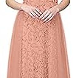 Women's Net Embroidery Aline-Flered Gown Dress for Women Full Stitched Gown Ready to wear.(All Over)-image-0