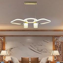 Lyse Decor Chandelier, LED Hanging Light for Hall Ceiling, Jhoomer for Living Room, Creative Hanging Pendant Lamp with Height-Adjustable for Bedroom, Dining Room-image-15