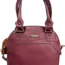 Leather Accessories Full Grain Natural Leather Top Handle Satchel Handbags & Shoulder Bags For Women Office Stylish Latest Branded Design || Pink Colour-image-25