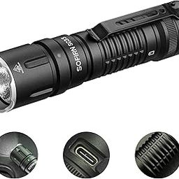 CSTEBOKE Sofirn SC33 Super Bright 5200 Lumens LED Flashlight, USB C Rechargeable, Adjustable Light Modes with Special Strobe, Tactical Flashlight for Camping, Hiking, Emergency, Everyday Use-81