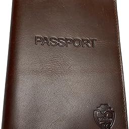 Elysian Crafts: Leather Passport Holder with 10 Card Slots and Money Pocket, Genuine Leather, Retro Design (Brown)-image-39