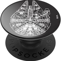 PopSockets PopGrip – Stand and Grip for Smartphone and Tablet with Interchangeable Top – Millennium Falcon Aluminum-image-4