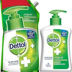 Dettol Liquid Handwash Refill Pouch, Original- 750ml + Dettol Liquid Handwash Pump, Original- 200ml-image-26