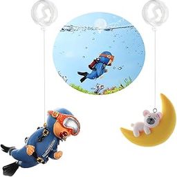 Aston Andia 2 Pcs Aquarium Accessories Floating Cartoon Diver and Bear,Fish Tank Aquarium on Water Aquarium Decorative Item Ornament for Fish Aquarium,Harmless to Fish-image-77