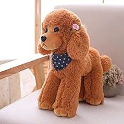 Tickles Cute Poodle Dog Soft Stuffed Plush Toys for Kids Birthday Gift (Size: 23 cm ; Color: Brown)-image-97
