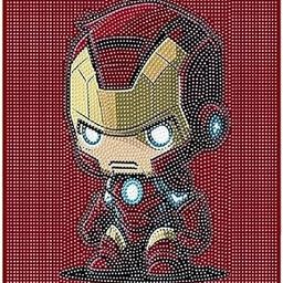 KRYTONE�DIY 5D Glow in Dark Diamond Art Kit for Diamond Painting for Kids Iron Man Diamond Painting Kit with Frame & Tool Art Craft DIY Desk Decoration for Kids-image-29