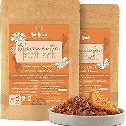 Nat Habit Fresh Cinnamon Respite Foot Salt | Epsom Salt, Himalayan Pink Salt & Essential Oils | Fights Fungal Infections | Reduces Inflammation, Pain | Pedicure Foot Soak & Aromatherapy | Pack of 2-image-74