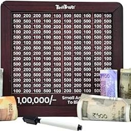 Tiny Trails Wooden Piggy Bank for Kids & Adults (Rosewood) – Carved Coin Box, Savings Box, Money Bank, Donation Box, Smart Money Saver for ₹100000, Money Tracker with Numbers, Cash & Coin Organizer-image-84