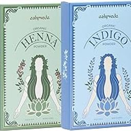 Ashpveda Organic Hair Color Henna & Indigo Powder Combo | 100% Organic Plant-Based, Sun Dried, Triple Refined | Natural Grey Hair Coverage | Premium Hair Color for Women and Men (100gm +100gm)-image-11