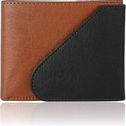 Tan & Black PU Leather Men's Wallet (ZR-ALW-11TK)-image-1