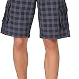 Checked Regular Fit Cargo Men Shorts-picture-1