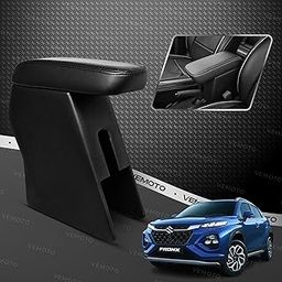 VEMOTO™ 2.0 High-End Car Center Armrest with Storage Compartment and Ultimate Comfort for Maruti Suzuki Fronx (Black)-image-77