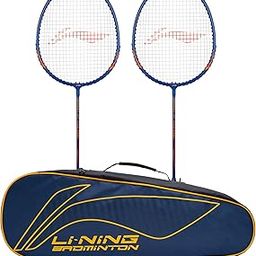 Li-Ning XP 303 Pro Strung Badminton Racket (2xrackets + 1 Kit Bag, Navy/Red)-picture-11