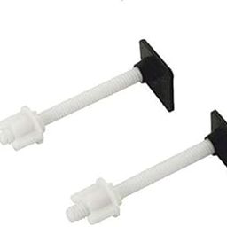 NEW WARE® Plastic Toilet Seat Cover Hinges CERA Type Square Long with Pad Clamp (White)-image-23
