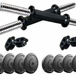 Protoner Shpdr15 Pvc Adjustable Dumbbell Set, Black, 15 Kg-17