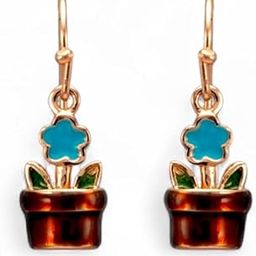 Rihi By P.C. Chandra Jewellers 925 Sterling Silver Rosegold Plated Flower Pot Earrings for Women and Girls-49