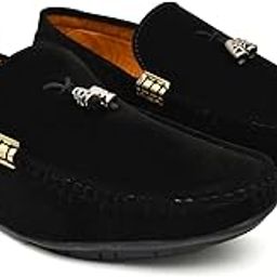 Velvet Loafer Light Weight Black Color Loafer Shoes for Men Stylish Shoes for All Seasons.-image-6