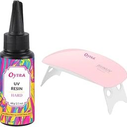 Oytra UV Resin Hard Clear Glossy Finish for Artists and Professionals Polymer Clay Gloss DIY Jewelry Craft Decoration Casting Coating (60 Grams + UV Light)-image-25
