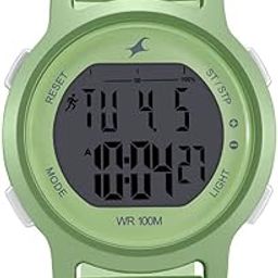 Street Line Digital Dial Green Silicone Strap Watch for Girls-NR68027PP01-image-25
