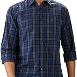 parx Men Slim Fit Checks Pattern Pure Cotton Semi Cutaway Collar Full Sleeve Casual Shirt-picture-40