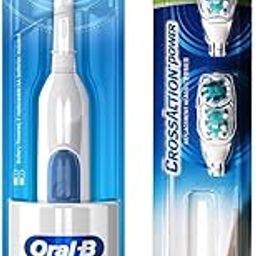 Oral B Revolution AA Battery Electric Toothbrush for Adults, Long Battery Life, 2 Year Warranty by,Oral B ORIGINAL Cross Action Battery Toothbrush Replacement Brush Heads [10X POWERFUL THAN COMPATIB-image-29