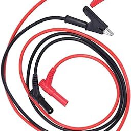 HEALEEP 2pcs Banana Test with Alligator Clips Black Red Versatile Electrical Testing Cables for Multimeters and Electronics Projects-picture-15