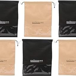 Beige & Black Shoe Bag (SB-PVC-3+3)-image-11