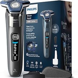 Philips Electric Shaver for Men | Close shave, advanced skin protection with advanced SkinIQ Technology | Smooth glide, close shave, even on 3-day beards | Senses, Adapts and guides on the correct motion | 360 D Flexing heads | S7887/35-16