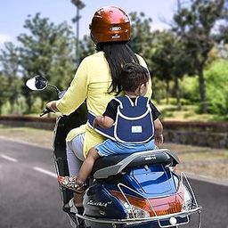 MOMITTLE Baby Safety Belt For 2 Wheeler|Bike Belt For Kids Safety, Harness Belt To Secure Children While Riding Scooty Or Bike|Double Buckles For Extra Safety|Dark Blue - 1 Count-image-63