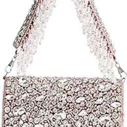 Grace Beige Flap Over Clutch Bag for Women– Elegant Evening Handbag, Stylish Purse, Perfect for Parties, and Special Occasions-18