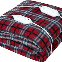 LERV’S CollEctioN Classic Super Soft Polyester Double Bed Polar Heating Electric Blanket/Bed Warmer (60 X 60) Inches, Skin Friendly | Red and Gray | Double.Electric-picture-16