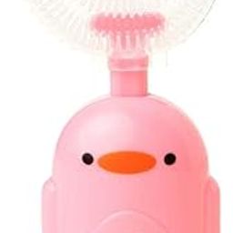 GUCHIGU U-Shaped Manual Toothbrush For Babies|360° Oral Teeth Cleaning Tools|Food Grade Soft Silicone Bristles Toothbrush For Kids/Baby/Children/Infant Toothbrush For 2-6 Years(Pink)-0