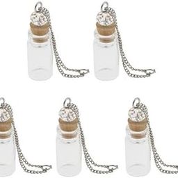 3xMini Glass Bottle with Cork Necklace Pendant Vial DIY Decoration 1ml Clear|Health & Beauty | Natural & Alternative Remedies | Aromatherapy-image-49