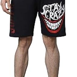 Deadpool Printed Regular Fit Black Cotton Men's Shorts-picture-37