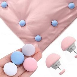 Mushroom Blanket Clips – Non-Slip Duvet Cover Fasteners, Quilt Holders, Comforter Clips, One-Key Unlock Bedding Accessories for Bed Sheets, Mattresses, Curtains & More (Random Color)_ (Pack of 8)-picture-11