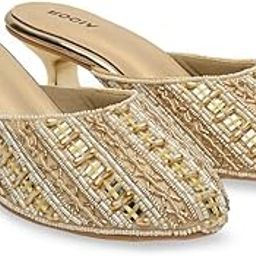 by Regal Women Embroidered Kitten Heel Mules-image-7