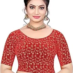 pu fashion Stylish Blouse for Women Embroidery Work Blouse Stretchable Soft Velvet Readymade Saree Blouses for Women Trendy Blouse Collection-picture-10