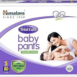 Himalaya Total Care Baby Pants Diapers, Small, 80 Count, Upto 4-8 kg, White, S-image-57