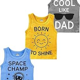 Cotton Vests for Boys & Girls (Set of 3)-image-1