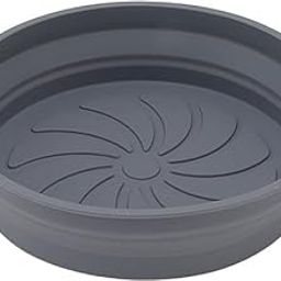 Rugmi 1 Pcs Silicone Air Fryer Liners, Collapsible Silicone Liners for Air Fryer Basket, Reusable Silicone Pot Baking Tray Oven Accessories Easy Cleaning Heat Resistant -Top 8.2In Bottom 7In.Grey-image-78